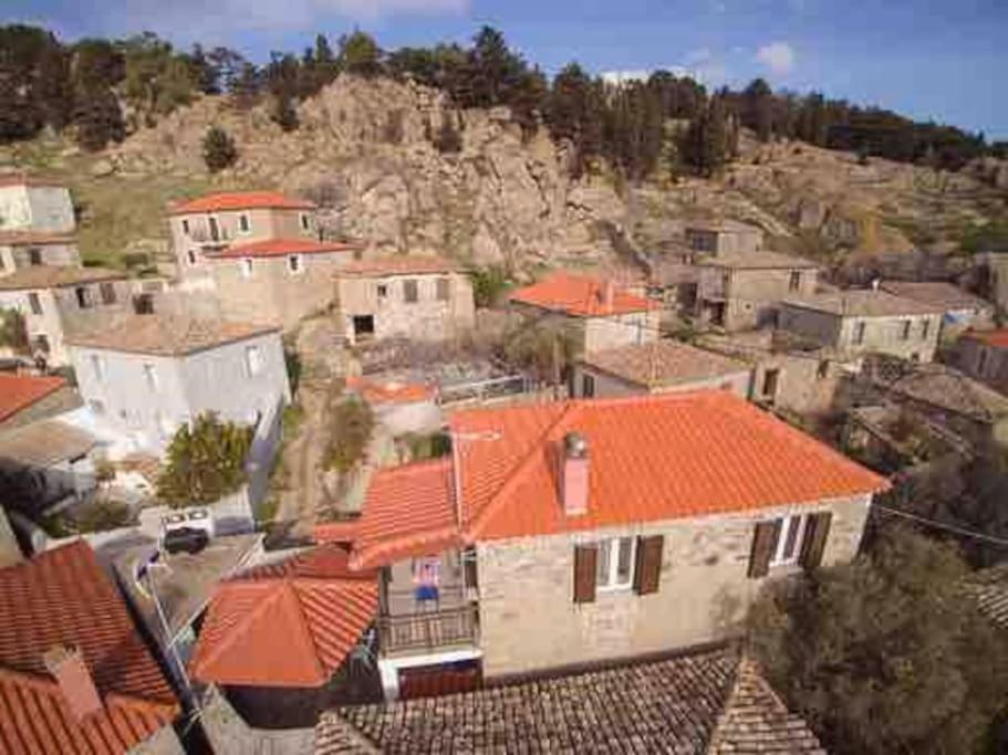 Villa Traditional Stone-Built House With Great View Kontias Exterior foto