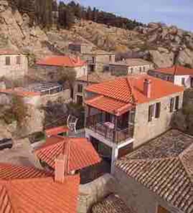 Villa Traditional Stone-Built House With Great View Kontias Exterior foto