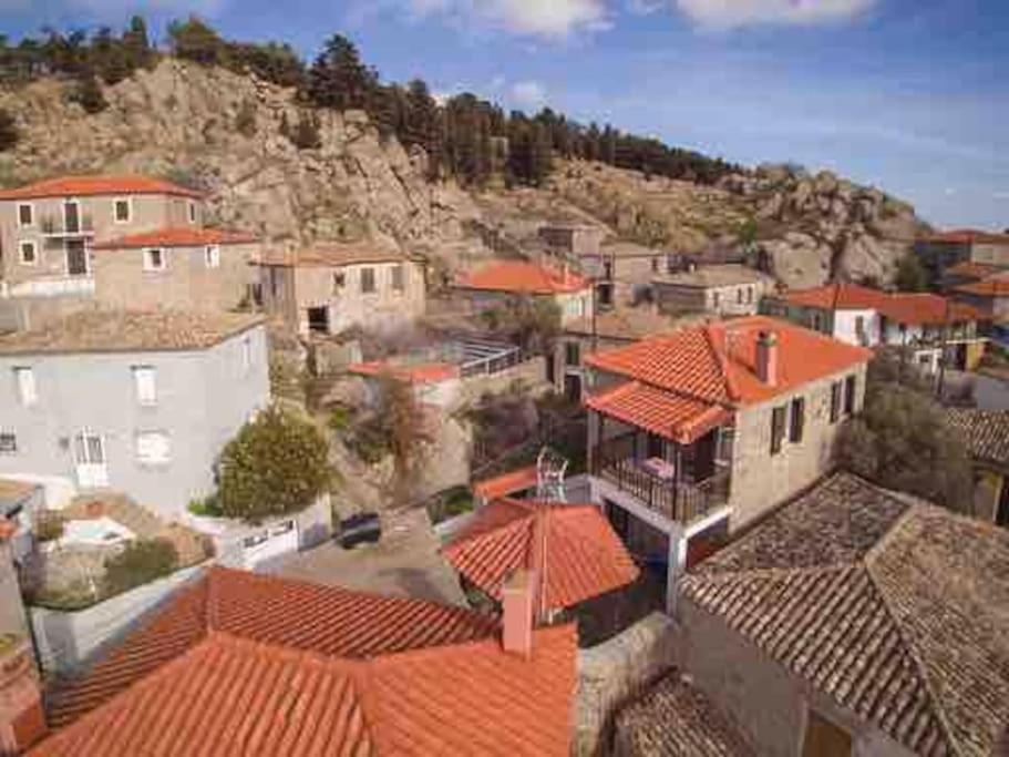 Villa Traditional Stone-Built House With Great View Kontias Exterior foto